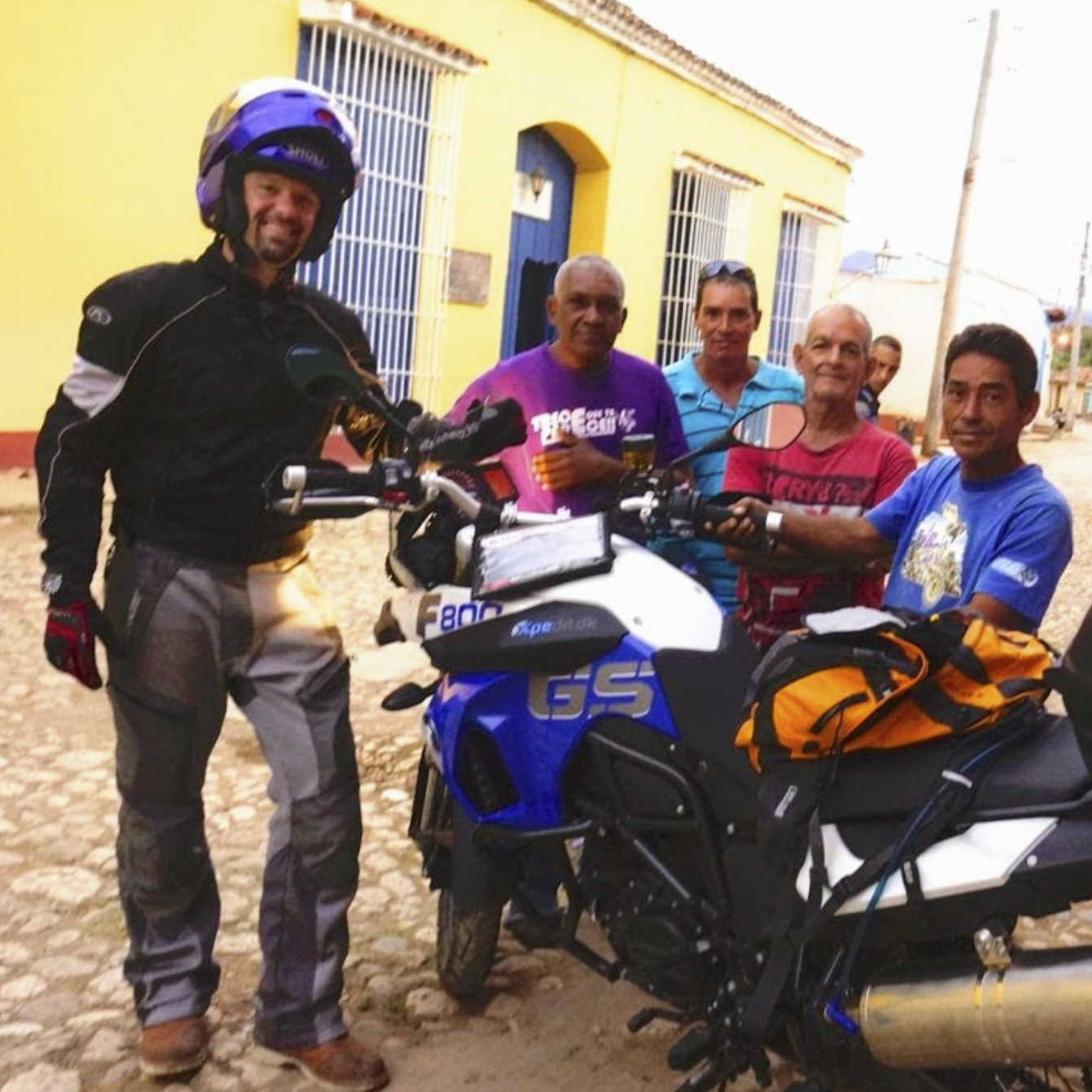 Alex riding in Cuba